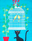 Cat and Birdcage